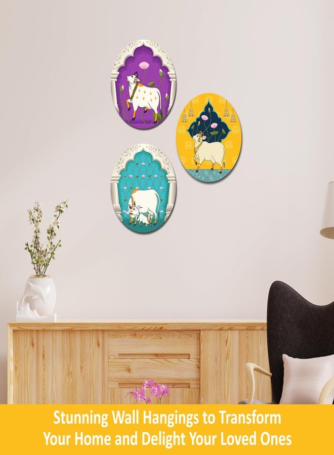 Rousrie Pichwai Art Painting Wall Hangings For Living Room | Wall Hanging Decorative Items | Decoration Items For Home | Waterproof Film (Color 9) - Image 4